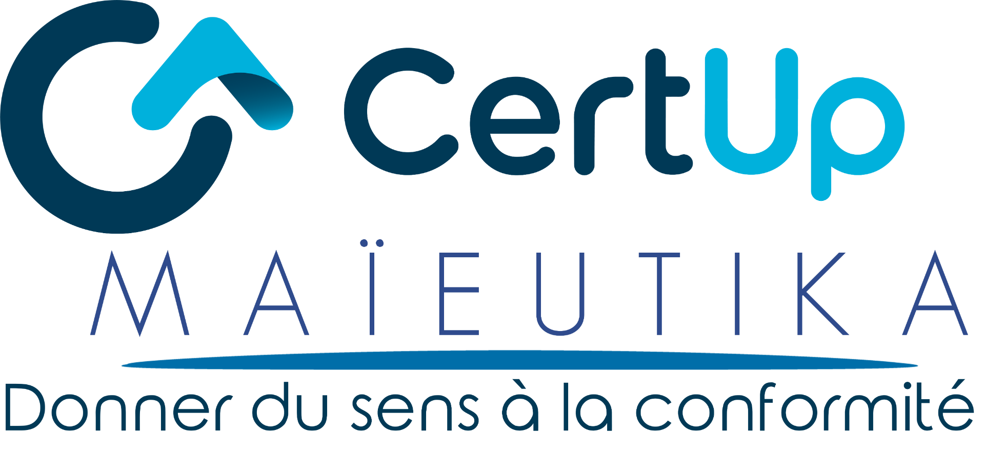 Logo Certup sur le footer, bas de page du site web certup.fr
